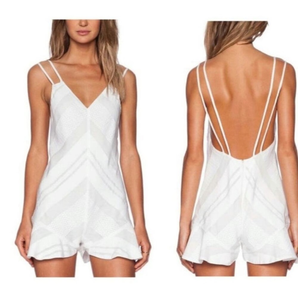 NBD For The Thrillz White Romper Size: S